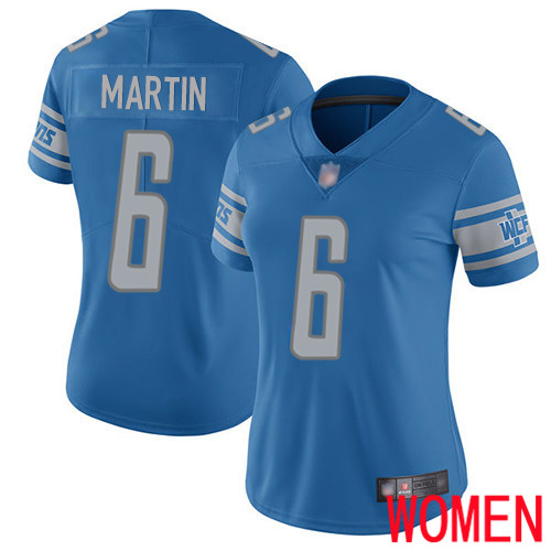 Detroit Lions Limited Blue Women Sam Martin Home Jersey NFL Football #6 Vapor Untouchable->women nfl jersey->Women Jersey